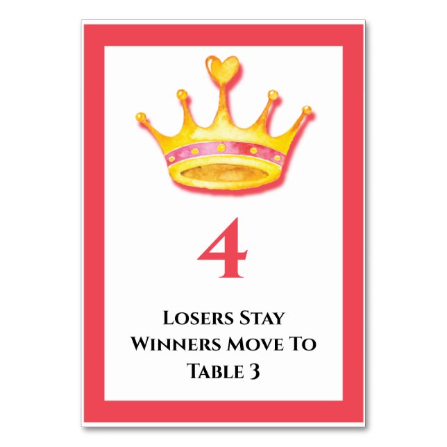 Bunco Gold Crown Table 4 of 5 Card  (Front)