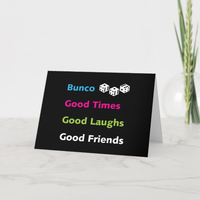 bunco good friends #2 card (Front)