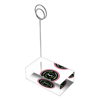 Bunco Good Friends Pink and Green Table Card Holder