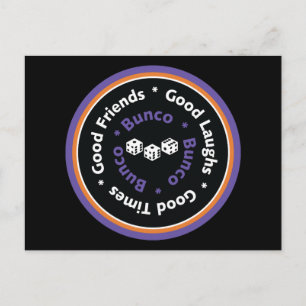 Bunco Good Friends - Purple Postcard