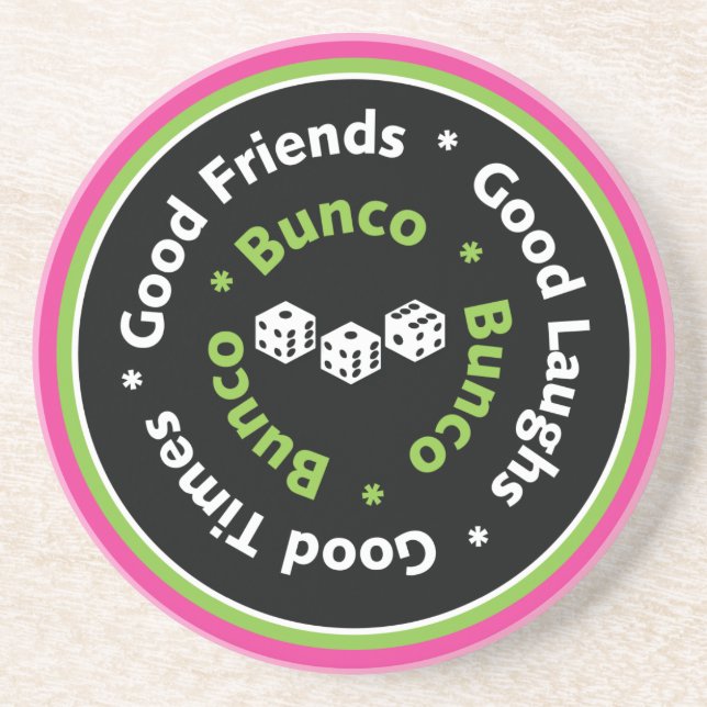 bunco good friends sandstone coaster (Front)