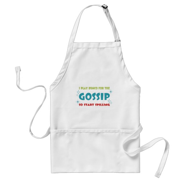 Bunco Gossip Adult Apron (Front)