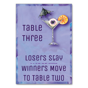 Bunco Halloween Table Card - Table 2 Drink