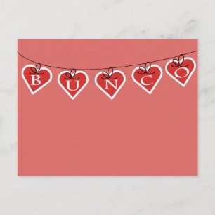 Bunco Heart Banner Postcard