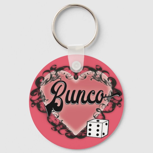 bunco heart tattoo keychain (Front)