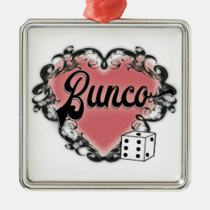 bunco heart tattoo metal ornament