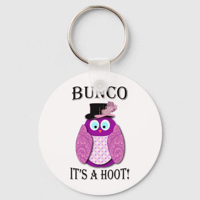Bunco - It's A Hoot" Keychain (Front)