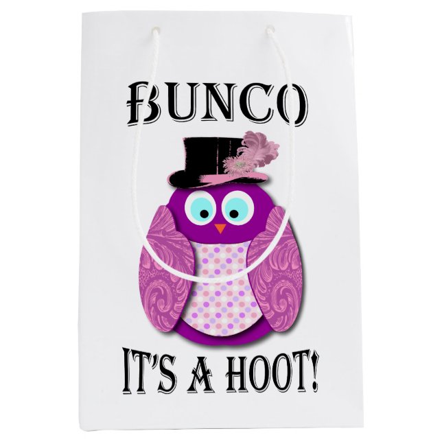 Bunco It's A Hoot Medium Gift Bag (Front)