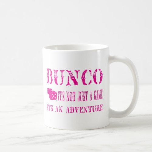 bunco its not just a game pink mug