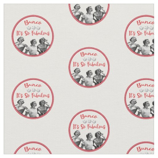 Bunco It's So Fabulous Retro Vintage Players Fabric