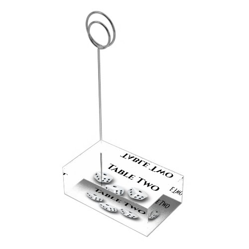 Bunco Lucky Dice Table Two Card Holder