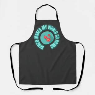 Bunco Makes My World Go Round Neon Apron