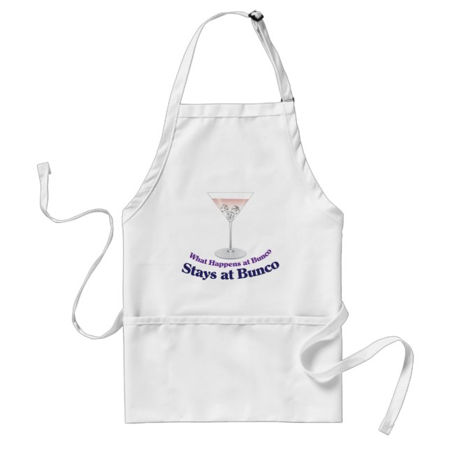 Bunco Martini Cocktail Adult Apron (Front)