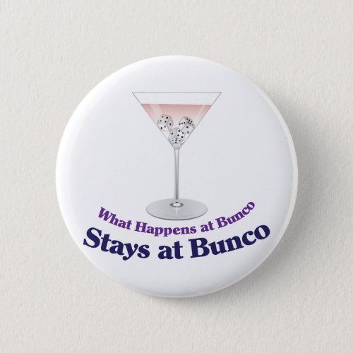 Bunco Martini Cocktail Button