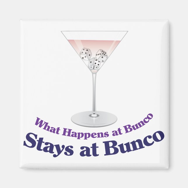 Bunco Martini Cocktail Magnet (Front)
