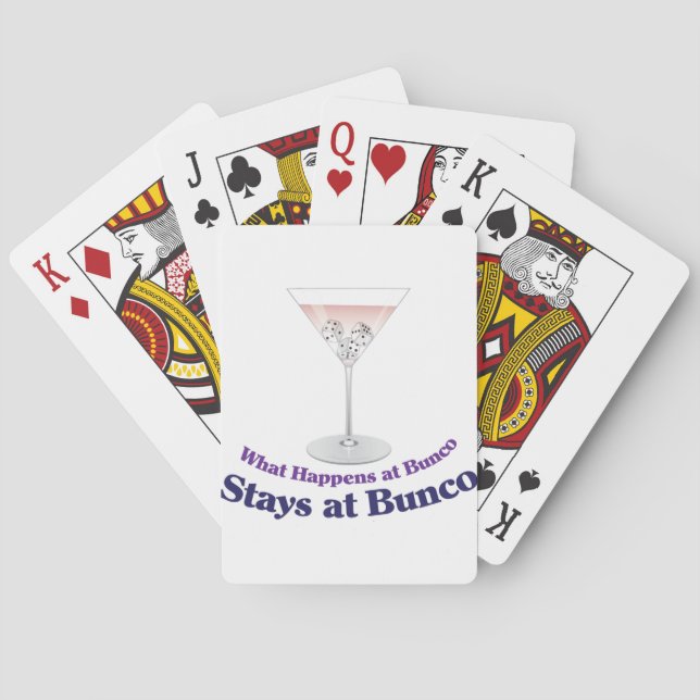 Bunco Martini Cocktail Poker Cards (Back)