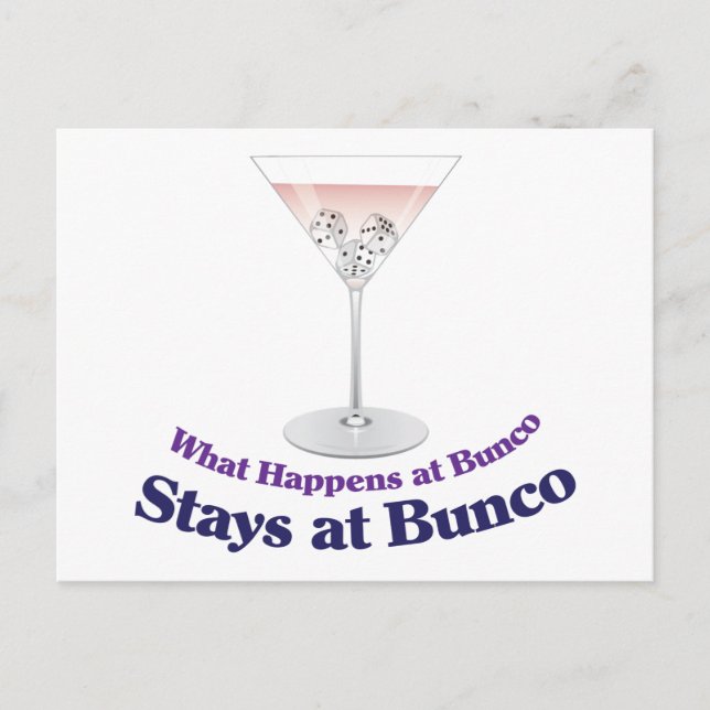 Bunco Martini Cocktail Postcard (Front)