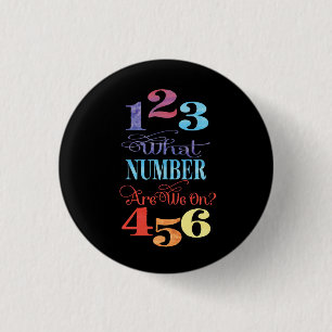 Bunco Modern Typography What Number Are We On? Button
