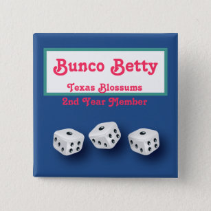 Bunco Name Tag Pinback Button