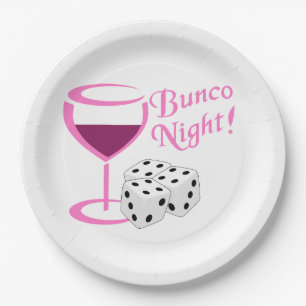 Bunco Night Paper Plates