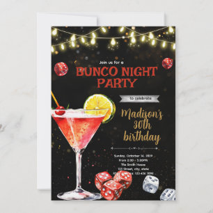 Bunco night Party Invitation