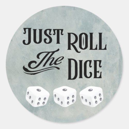 Bunco or Bunko Dice Party Classic Round Sticker