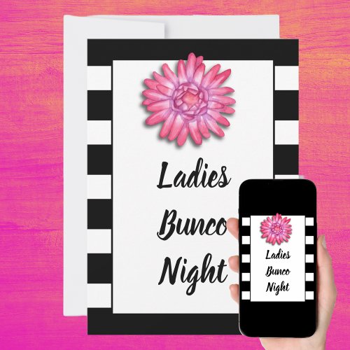 Bunco or Bunko Girls Night Out Dice Game Party Invitation