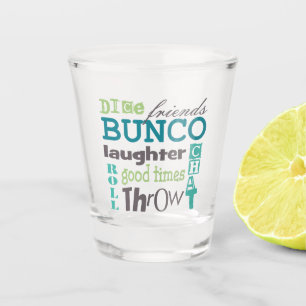 Bunco Party Dice Throw Shot Glass