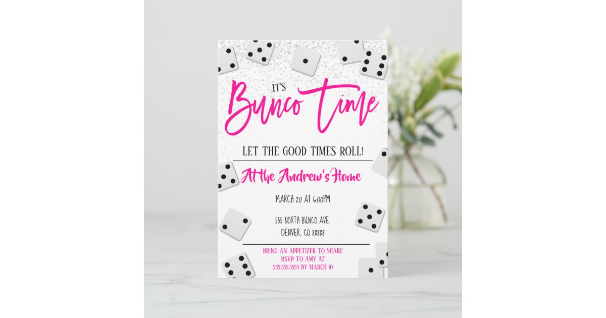 Bunco Party Invitation Zazzle