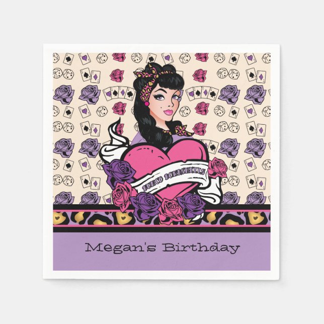 Bunco, Pin-up Napkins (Front)