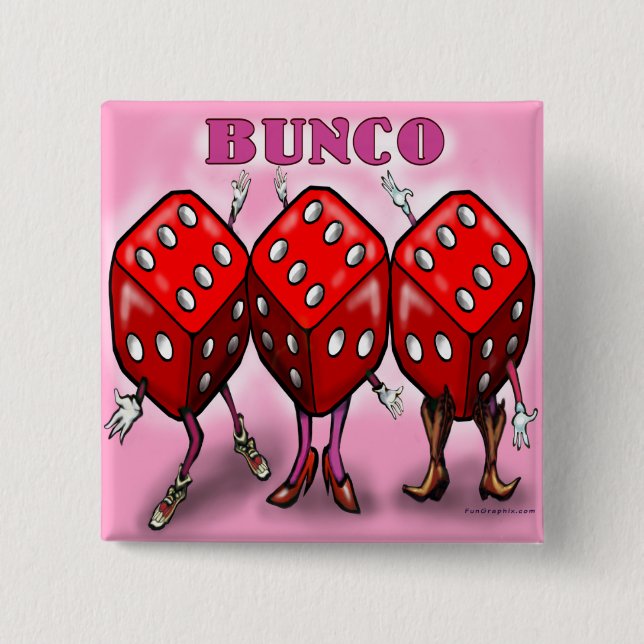 Bunco Pinback Button (Front)