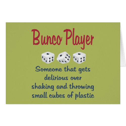Bunco Player _Definition