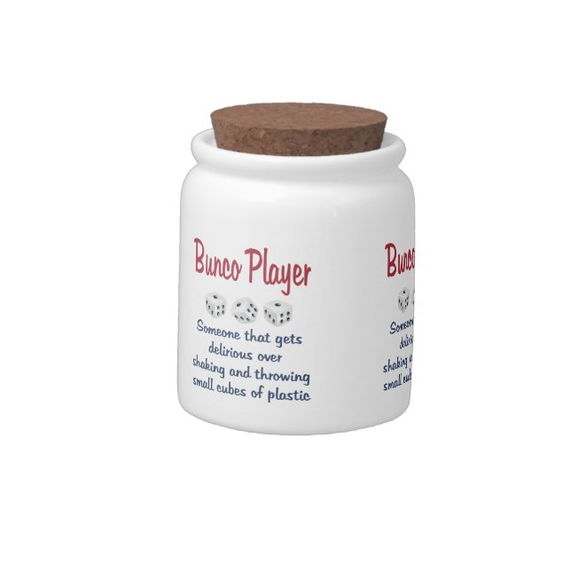 Bunco Player -Definition Candy Jar (Left)