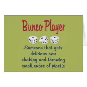 Bunco Player -Definition Cards