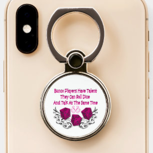 Bunco Players Funny Quote Dice Phone Ring Stand