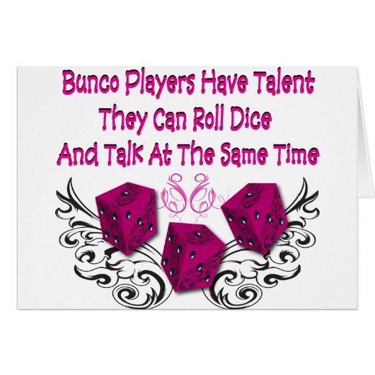 bunco players have talent #2 cards (Front Horizontal)