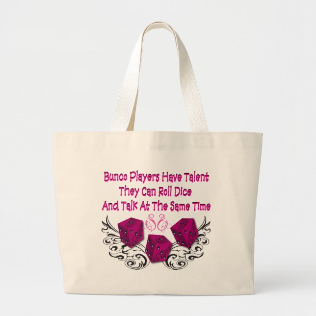 bunco players have talent #2 large tote bag (Front)