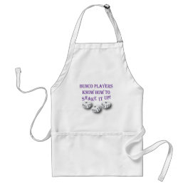 bunco players know how to shake it up! adult apron