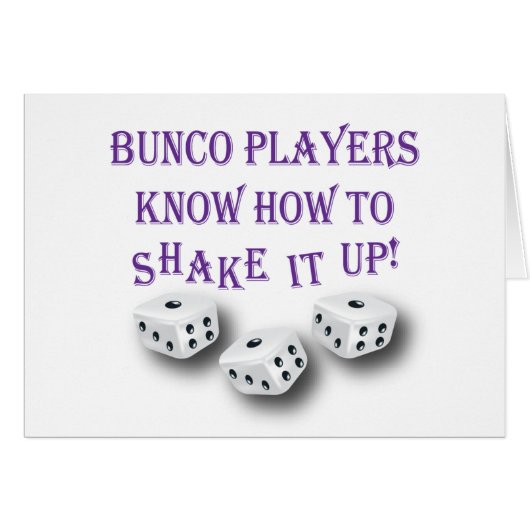 bunco players know how to shake it up! cards (Front Horizontal)