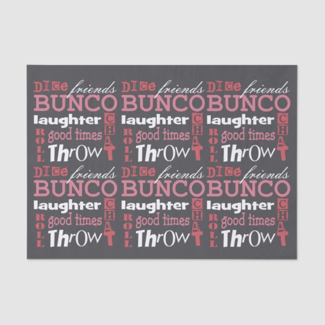 Bunco Prize Gift Tissue Tissue Paper (Front)