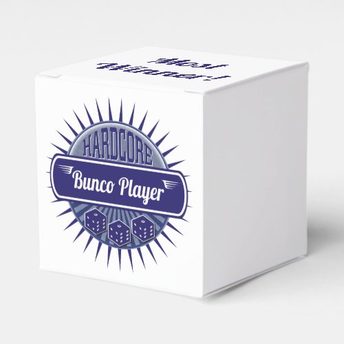 Bunco Prize Winner Bunco Player Dice Blue Favor Boxes