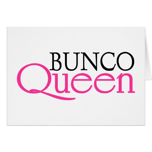 Bunco Queen Cards (Front Horizontal)