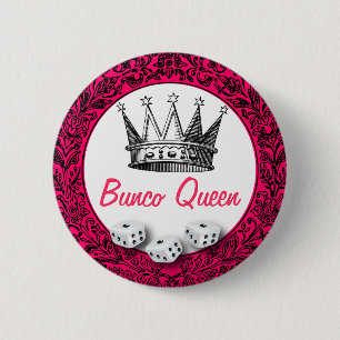 Bunco Queen Classic Design Button