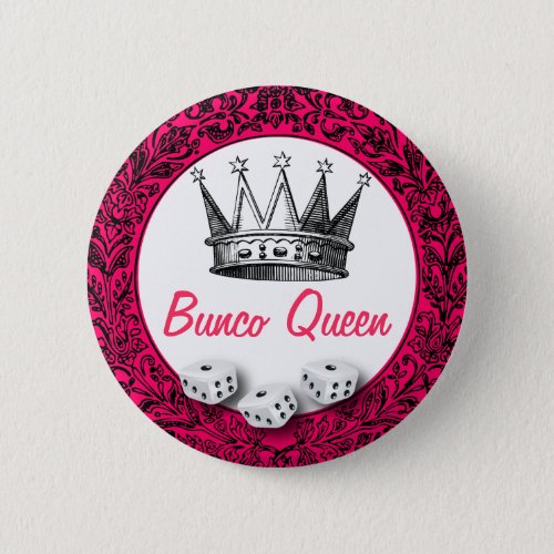Bunco Queen Classic Design Button
