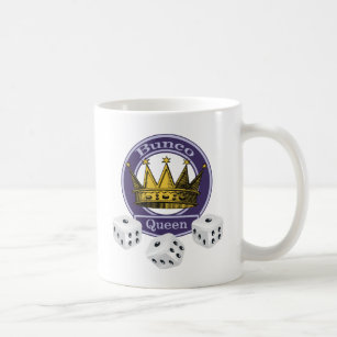 Bunco Queen Crown and Dice Coffee Mug
