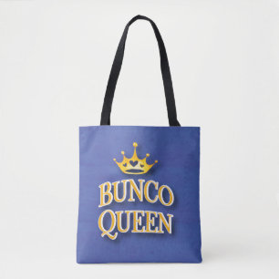 Bunco Queen Heart Crown Watercolor Tote Bag