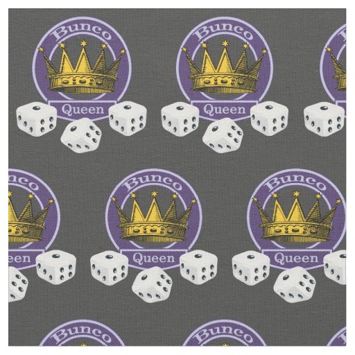 Bunco Queen Novelty Crown Dice Fabric