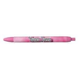 Bunco Queen Pink Watercolor Black Ink Pen