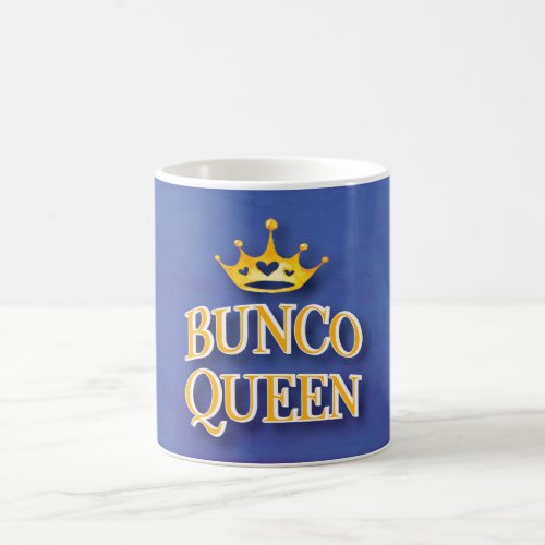 Bunco Queen Yellow Gold Heart Crown Coffee Mug