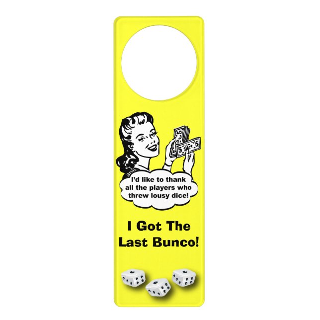Bunco-Retro Design Door Hanger (Front)